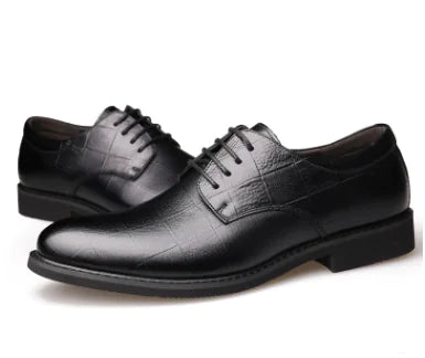 Men's Winter Business Casual Leather Shoes, Breathable
