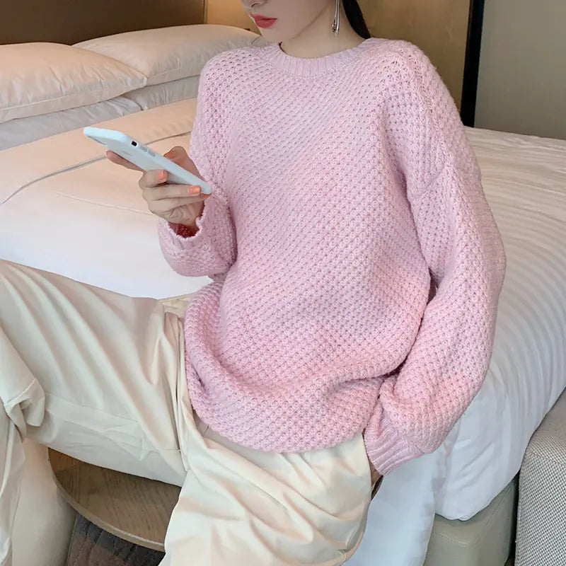 Suéter de lana grueso y acogedor para mujer (Estilo corto)