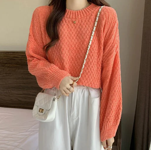Suéter de lana grueso y acogedor para mujer (Estilo corto)