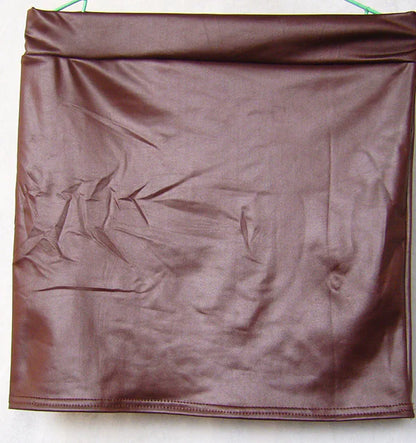 Faux Leather Bodycon Mini Skirt - Half Skirt