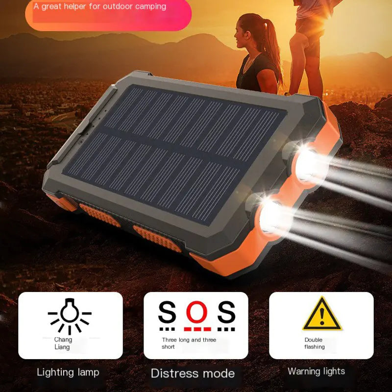 Banco de Energía Solar para Exteriores con Brújula, Capacidad de 20000mAh
