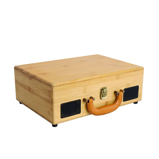 Reproductor de Discos de Vinilo Vintage Portátil con Altavoz Bluetooth