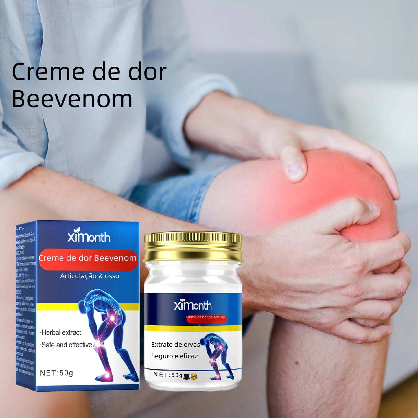 Crema para el Cuidado de Articulaciones con Veneno de Abeja Ximonth para Alivio del Dolor