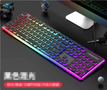 Teclado Mecánico Ergonómico con Retroiluminación RGB