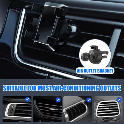 Mobile Phone Holder Car with Ventilation Opening Clip, 3 in 1 Universal Silicone Protection 360 ° Rotatable Hands-Free for All Phones…
