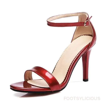 Sandalias de Tacón Alto con Abertura y Correas