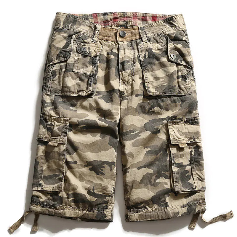 Men's Casual Cotton Shorts - Summer Camo Cargo Pants