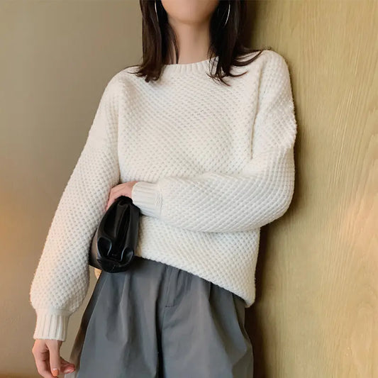 Suéter de lana grueso y acogedor para mujer (Estilo corto)
