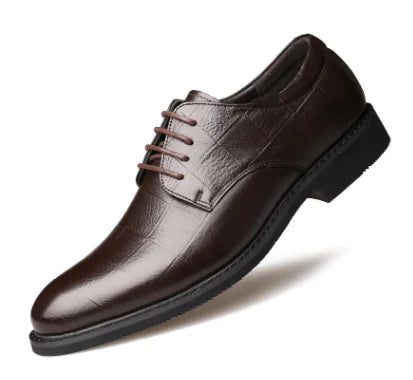 Men's Winter Business Casual Leather Shoes, Breathable