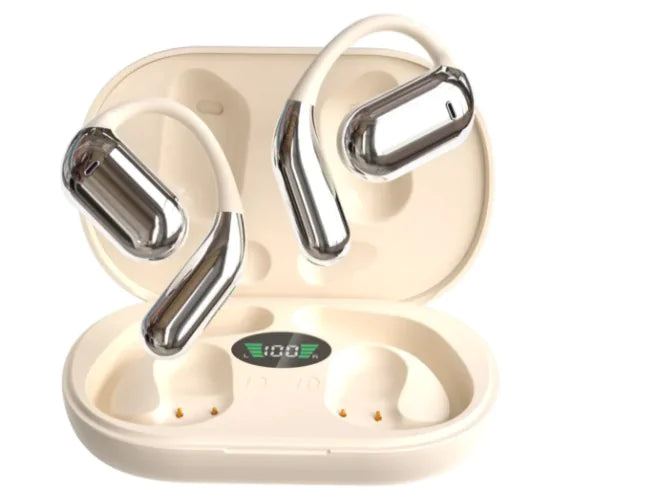 Auriculares Bluetooth con Montura de Oreja y Pantalla LED (Un Conjunto)