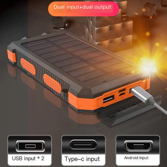 Banco de Energía Solar para Exteriores con Brújula, Capacidad de 20000mAh