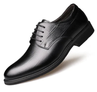 Men's Winter Business Casual Leather Shoes, Breathable