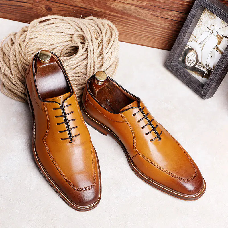 Sponge Leather Men's Shoes for Gentlemen