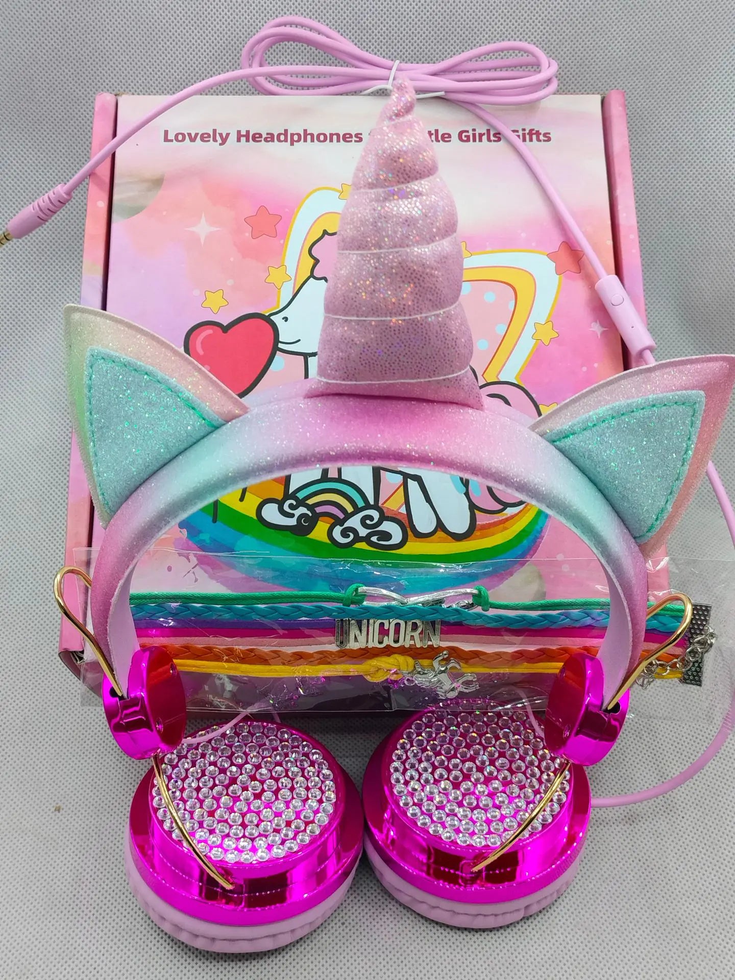 Auriculares con Cable de Dibujo de Unicornio para Niños (Regalo)