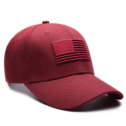 Gorra de Béisbol Bordada con la Bandera Americana para Hombres y Mujeres